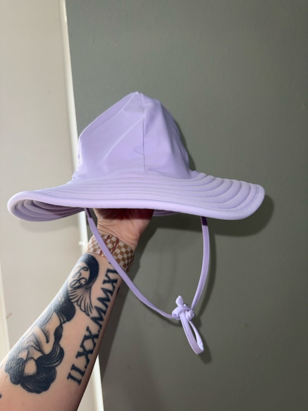 Ruffle Butts Lilac Wide Brim Sun Hat with Chin Strap 0-12 Month